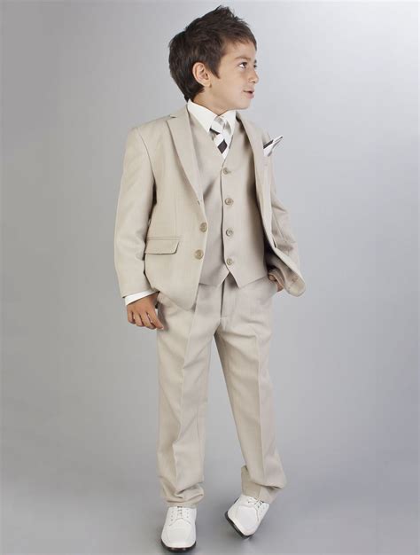 Beige Holy Communion Suit With Waistcoat Communion Outfit Boys First