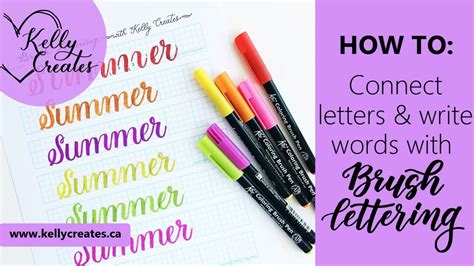 Video Tutorial Brush Lettering Words How To Join Letters And Strokes