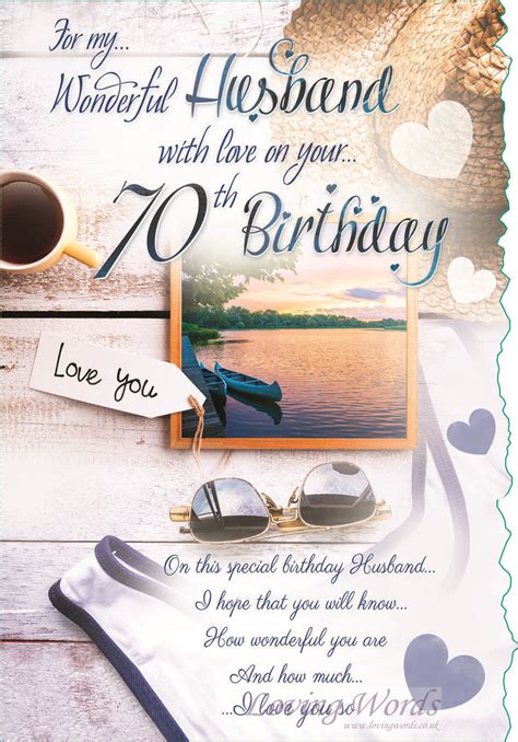Husband 70th Birthday Greeting Cards By Loving Words