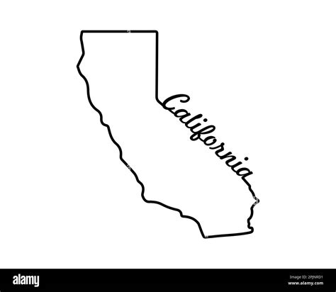 California State Map Us State Map California Outline Symbol Retro