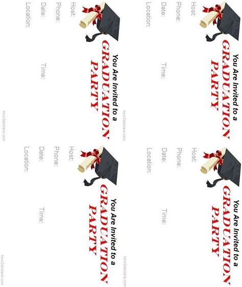 Graduation Invitation Blank