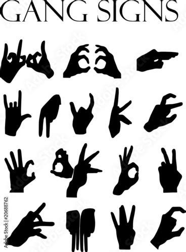 Gang Signs Stock Vector Adobe Stock