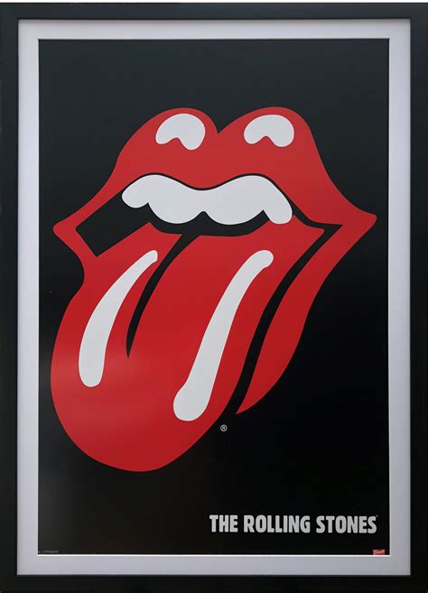 Licensed Rolling Stones Logo Framed Poster Icons Of Sport