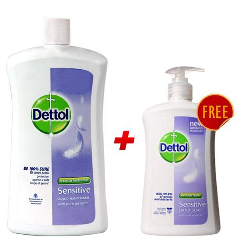 Dettol Liquid Soap Jar Sensitive 900 Ml Dettol Handwash 225 Ml Free