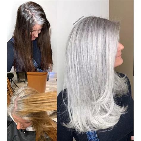 How To Transition Box Dye Color To All Over Gray Or Silver With Images