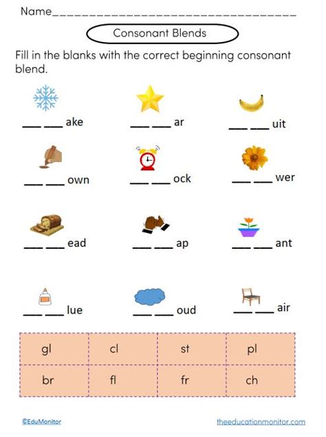 2nd Grade Consonant Digraph Worksheets Worksheet Consonant Blend And