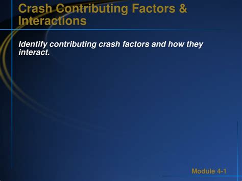 Ppt Contributing Crash Factors Countermeasure Selection And