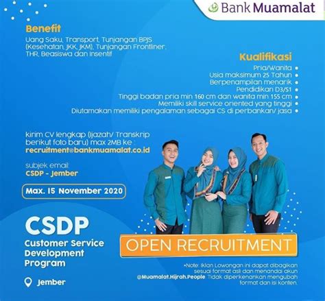 Lamaran diterima bagian pengadaan terakhir pada hari jum'at, 18 desember 2020 jam 13.00. Lowongan Kerja Bank Muamalat Indonesia (Update) - Rekrutmen Dan Lowongan Kerja Bulan Januari 2021