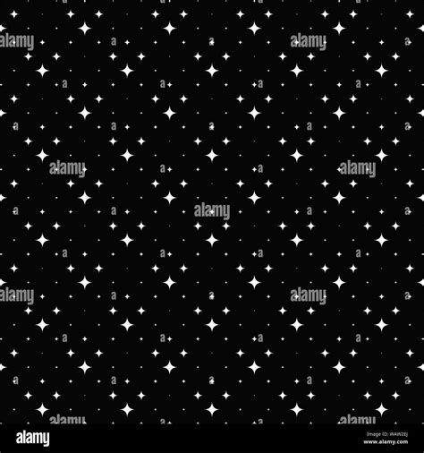 Black And White Seamless Star Pattern Background Monochrome Abstract