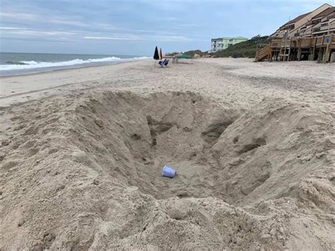 officials do not dig giant holes while at nc beaches wpde
