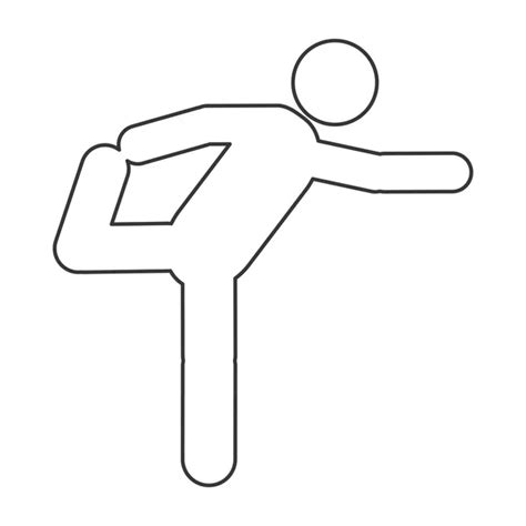 Man Athletic Exercise Stretching Symbol Pictogram Icon — Stock Vector