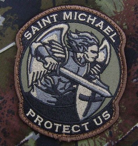 Modern Saint St Michael Protect Us Isaf Army Morale Milspec Forest