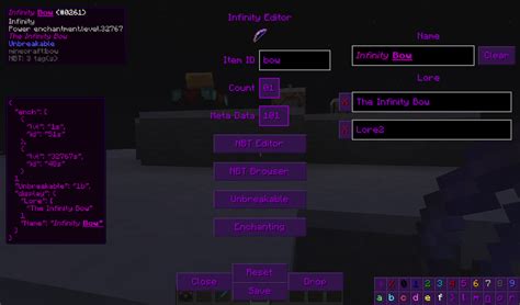 This program allows minecraft to utilize installed mods. Overview - Infinity Item Editor - Mods - Projects ...