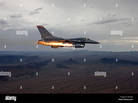 An F 16 Fighting Falcon Fires An Agm 65 Maverick Missile Stock Photo