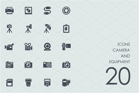 Camera And Equipment Icons Creative Daddy
