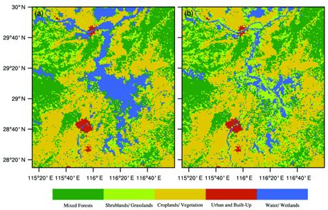 Land Use Maps In Wet A And Dry B Season Download Scientific Diagram