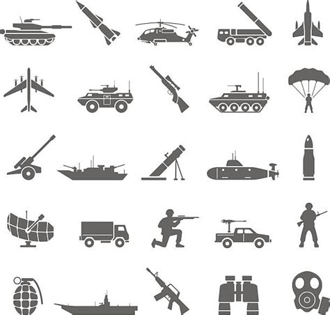 70700 Army Icons Vector Stock Illustrations Royalty Free Vector