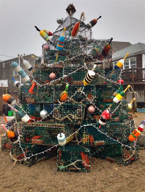 lobster trap tree coastal christmas coastal christmas christmas time christmas tree