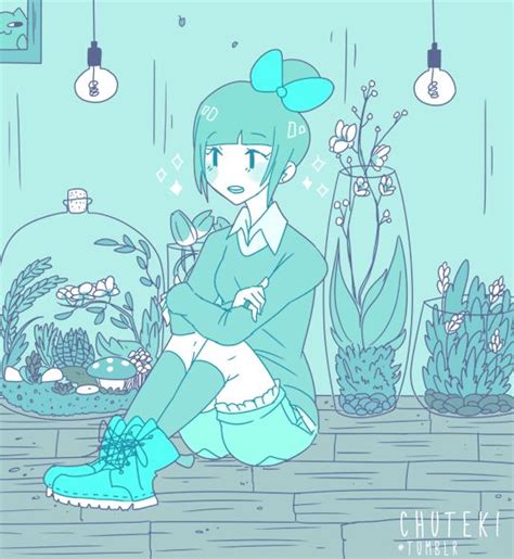 Plants Are Relaxing ´͈ ᵕ Character Design Kawaii Anime Aesthetic Art