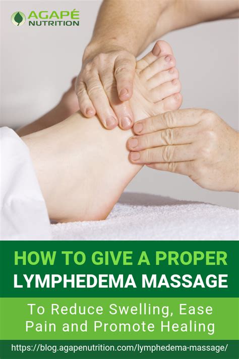 How To Give A Proper Lymphedema Massage Agape Nutrition In 2020 Lymphedema Massage