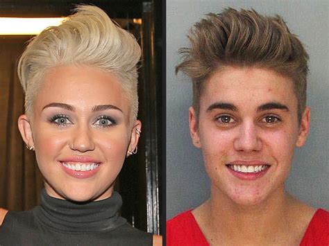 Miley Cyrus And Justin Bieber