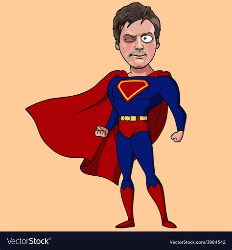 Cartoon Man In A Suit Superman Royalty Free Vector Image