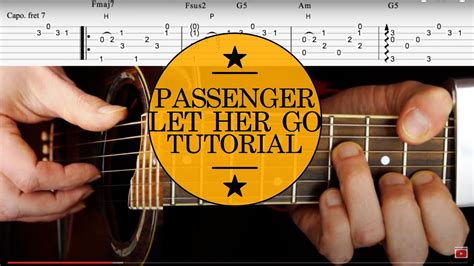 Let Her Go Acoustic Guitar Lesson And Tab Fingerstyle Tutorial Youtube