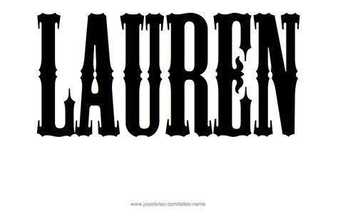 Lauren Name Tattoo Designs