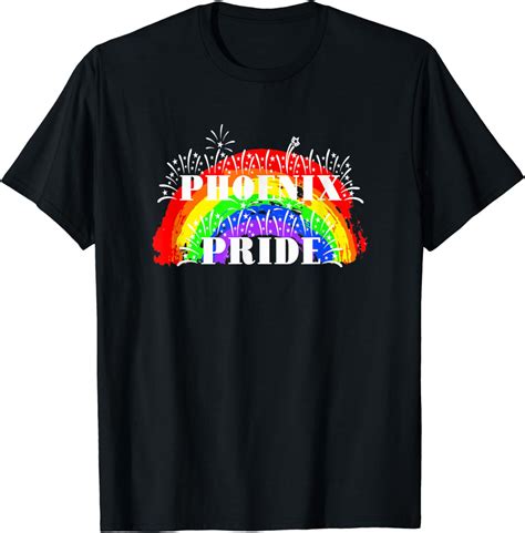 Amazon Com Phoenix Pride Rainbow For Gay Pride T Shirt Clothing Shoes Jewelry