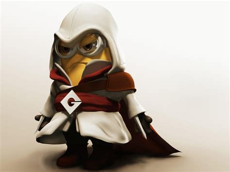 Assassins Creed Despicable Me Cartoon Hd Desktop Wallpaper Widescreen