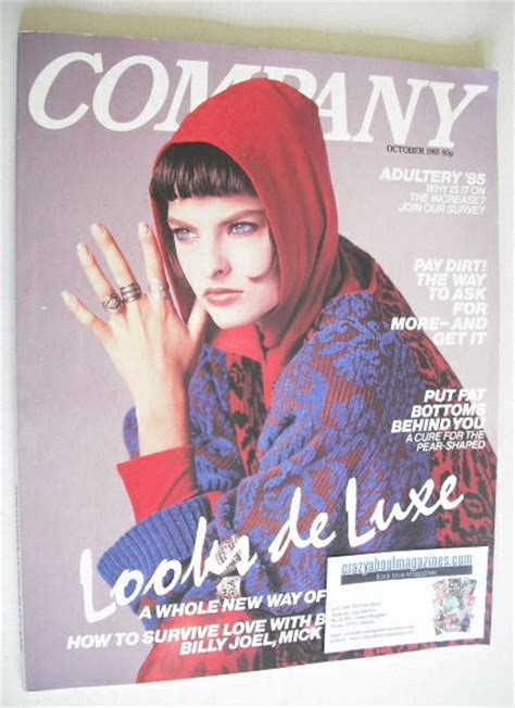 Company Magazine October 1985 Linda Evangelista Cover