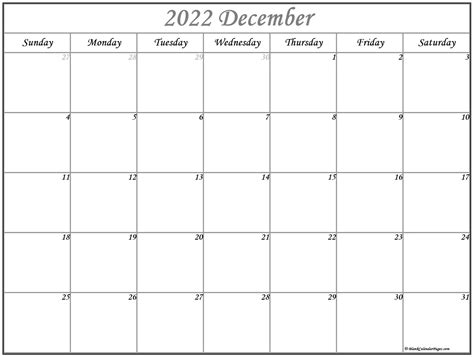 December 2022 Calendar Free Printable Calendar