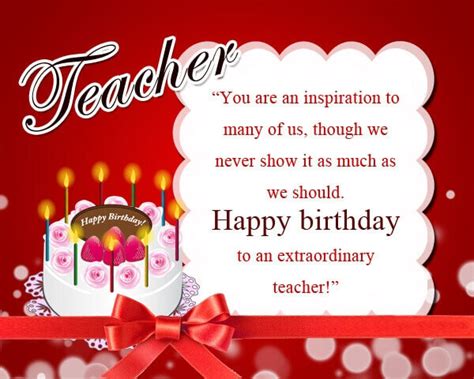 75 Happy Birthday Wishes For Teacher Quotes Greeting Cards
