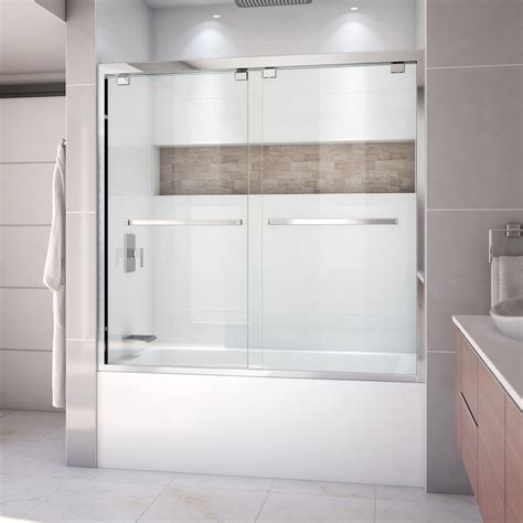 Dreamline Encore 56 60 In W X 58 In H Semi Frameless Bypass Tub Door In Chrome