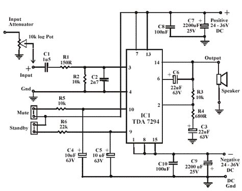 Designed to be used as audio amplifier. Simple 50W Electronic Amplifier Circuit Diagram | Super Circuit Diagram