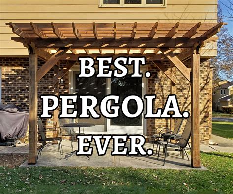 How To Build A Pergola On A Concrete Patio In Two Days 18 Steps With