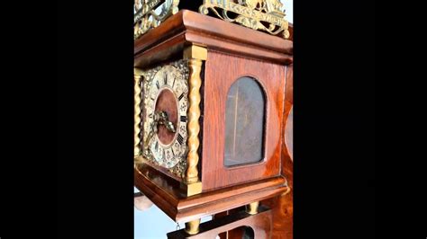Old Dutch Warmink 8 Day Weight Driven Nut Wood Zaanse Wall Clock Youtube