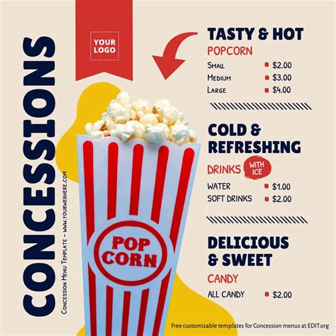 Customize A Concession Stand Banner Template