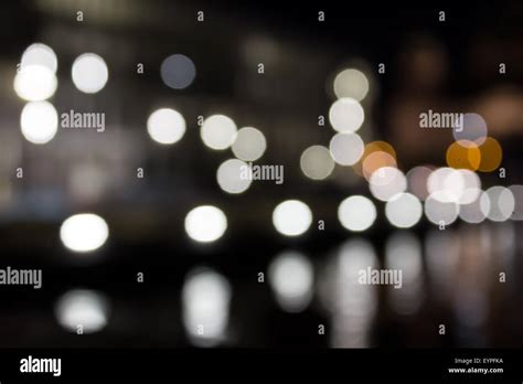 City Lights At Night Bokeh Blur Stock Photo Alamy