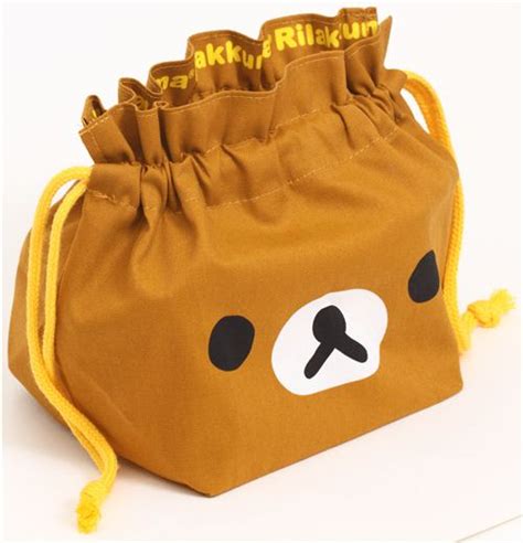 Cute Brown Rilakkuma Bear Bento Pouch Lunch Bag San X Modes4u