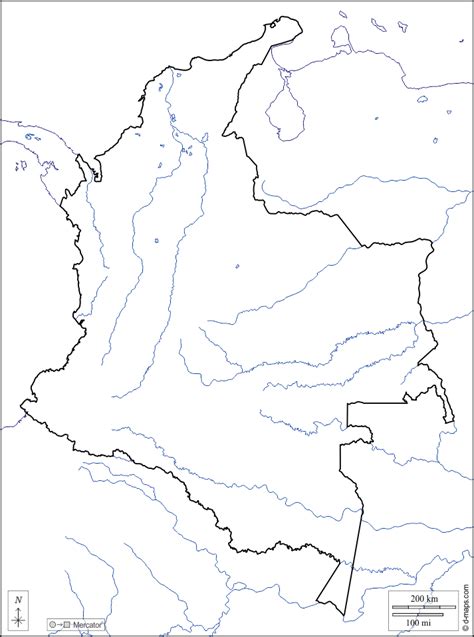 Colombia Mapa Gratuito Mapa Mudo Gratuito Mapa En Blanco Gratuito