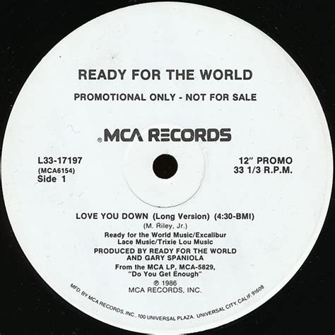 Ready For The World Love You Down 1986 Vinyl Discogs