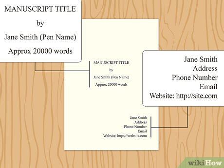 How To Format A Manuscript Steps With Pictures Wikihow