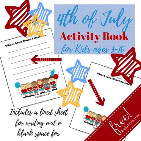4th Of July Activity Book For Kids Freebie