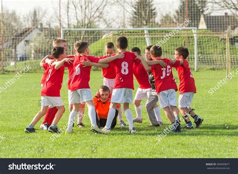 Kids Soccer Team Huddle Stock Photo 400949071 Shutterstock