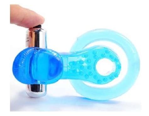 Anillo Vibrador Doble Multiorgasmico Reusable Color Azul Igt 19900