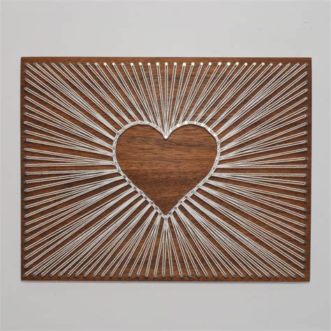 Heart String Art Negative Space String Art Valentine