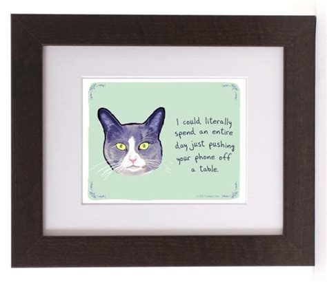 Cat 8x10 Print Of Original Painting With Phrase Etsy