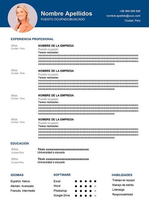 A curriculum vitae, latin for course of life, often shortened as cv or vita (genitive case, vitae), is a written overview of someone's life's work (academic formation, publications, qualifications, etc.). Curriculum de Trabajo Gratis para Word | Descargar Modelo CV