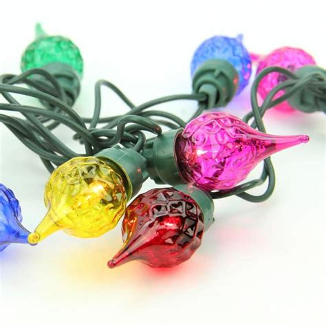 Sienna 35 Multi Color Facted Flame Tip Glass Bulb C5 Mini Christmas